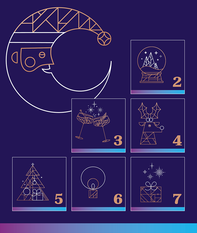 Advent Calendar graphgic showing some doors